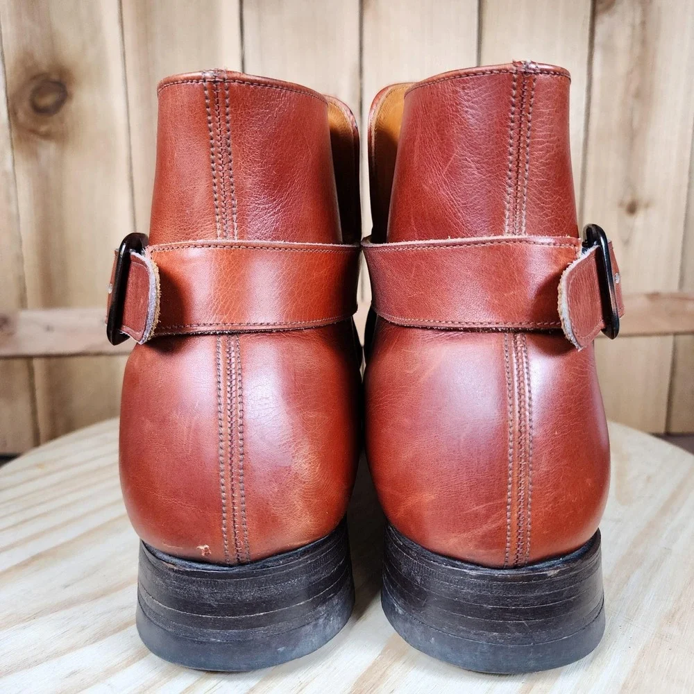 Loake Bros Jodhpur Boots Mens‎ 10 UK 9 Brown Leather Buckle England Made Beatles